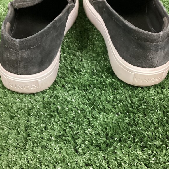 Vince Velvet Gray Sneaker Loafer Shoes 7M - Picture 5 of 10